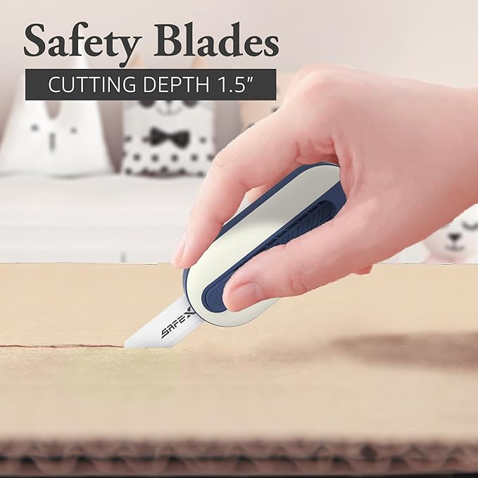 Ceramic Box Cutter Retractable, 40mm Blades Box Opener, Mini, Safety, Cute Box Cutter For Women