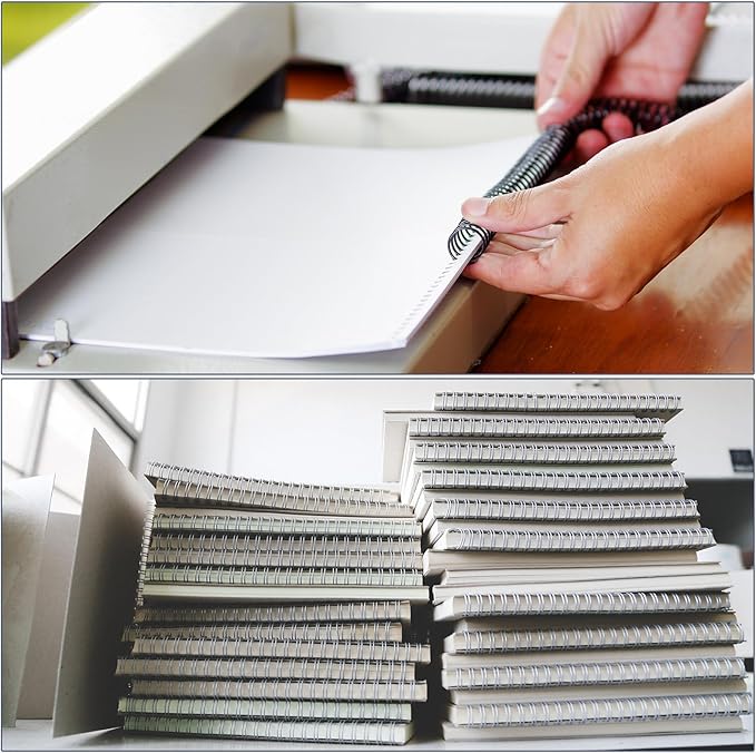 PATIKIL 8mm(5/16") Plastic Spiral Binding Coils, 20 Pcs Binding Spirals 40 Sheet Capacity 4:1 Pitch Binding Spirals for Binding Paper Sheets, Transparent