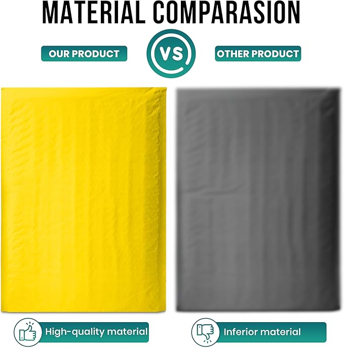 Levex - #2 8.5" x 12" [10 Pack] Yellow Poly Bubble Mailers, Padded Envelope Mailers, Packing Envelope & Mailing Bags for Shipping