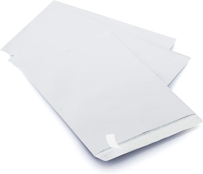 Aimoh 100 10 x 13 Self-Seal Security White Catalog Envelopes - 28lb, 100 Count, Security Tinted, Ultra Strong Quick-Seal, 10x13 inch (39100)