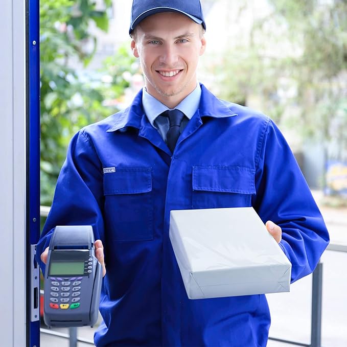 Fuxury 100 Pcs 12x15.5" Poly Mailers,Heavy Duty Shipping Bags for Clothing,Self Seal Plastic Mailing Envelopes for Books Packaging Postal Return Business,White