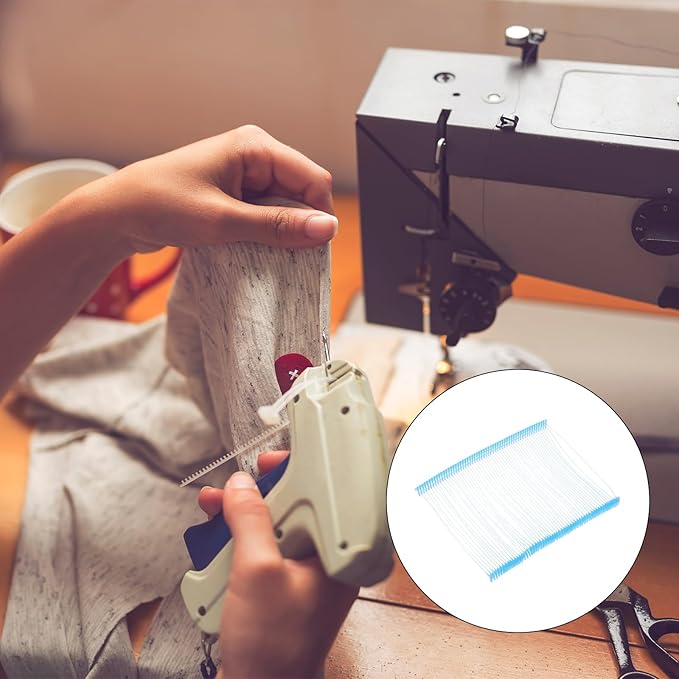 MECCANIXITY Standard Tagging Fasteners, Plastic Regular, Label Gun Price Barbs for Garment Tags, 75mm/3 Inch, Pack of 1000, Sky Blue