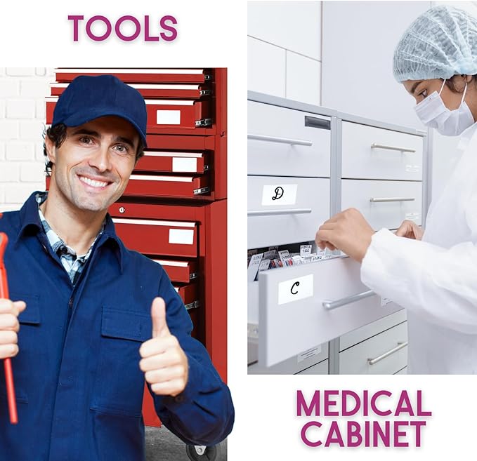 Availey 30 Pieces (5 x 3") - White Magnetic Dry Erase Labels - Reusable Strips for Classroom Home Office Garage Refrigerator Blank Writable Erasable Cards Name Tags Students Locker Shelf