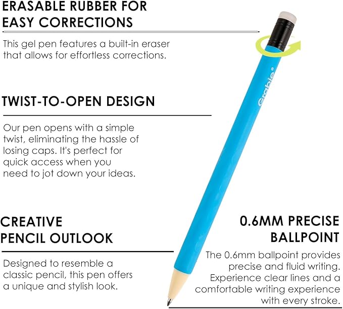 Grabie Erasable Gel Pens, 9 Colors Erasable Pens Multicolor, Make Mistakes Disappear, 0.6mm Medium Point Rollerball Tip Colored Pens for Drawing Writing Planner, Smooth Writing (Lavender Dreams)