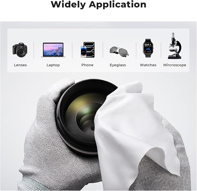 K&F Concept 40 Pack Microfiber Cleaning Cloths for Electronics, 6x6in Premium Glasses Cleaning Cloths, Lens Cleaner Cloths for TV Screen, Laptop, Computer, Monitor, Tablet, iPhone, iPad