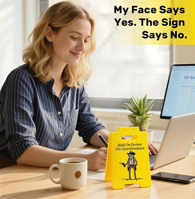 Office Desk Accessories for Work (Hold On Partner)