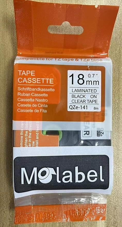 Label Tape Compatible with Brother Tze-231, 12mm 0.47" Black on White Laminated Tape for P-Touch Label Maker PT-D210 D220 H110 D410 P710BT H111 1070, 10 Pack