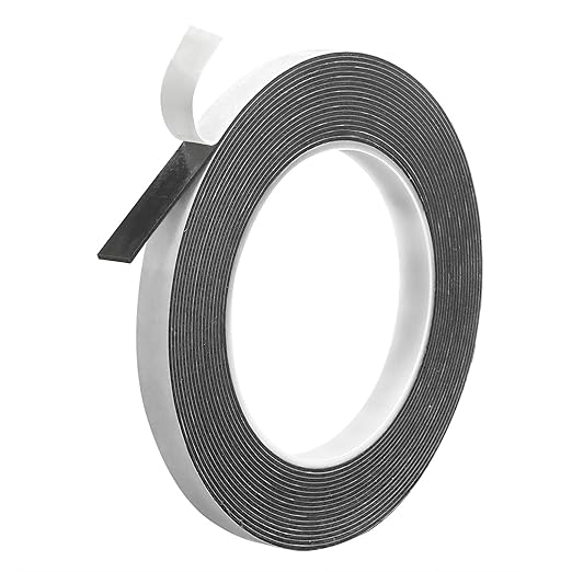 Damage Free Removable Wall Tape 18ft, Rug Gripper Heavy Duty Double Sided Tape Black, Picture Hanging Strips Replacement, Mounting Tape Adhesive Strips