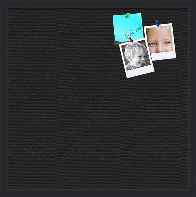 PinPix 24x24 Inch Cork Bulletin Board. This Decorative Framed Pin Board Comes with Desert Pastel Design and a Satin Black Frame. Ideal for Home Office Decor or Message Board (PinPix-1815)