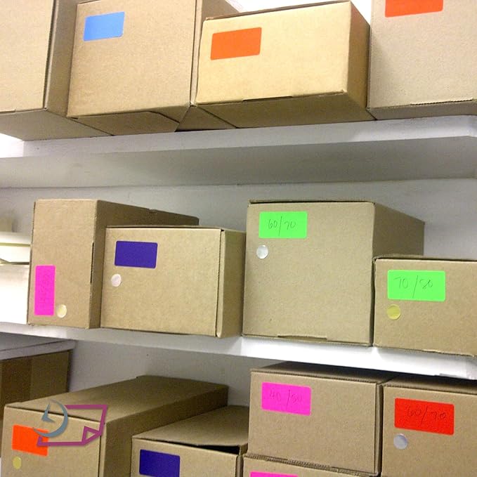 NextDayLabels 500 Rectangle Stickers (3" x 5") - Color Coding Labels Roll - Moving Labels for Boxes, Colored Inventory Stickers for Packing, Organizing, and Storage (Black)