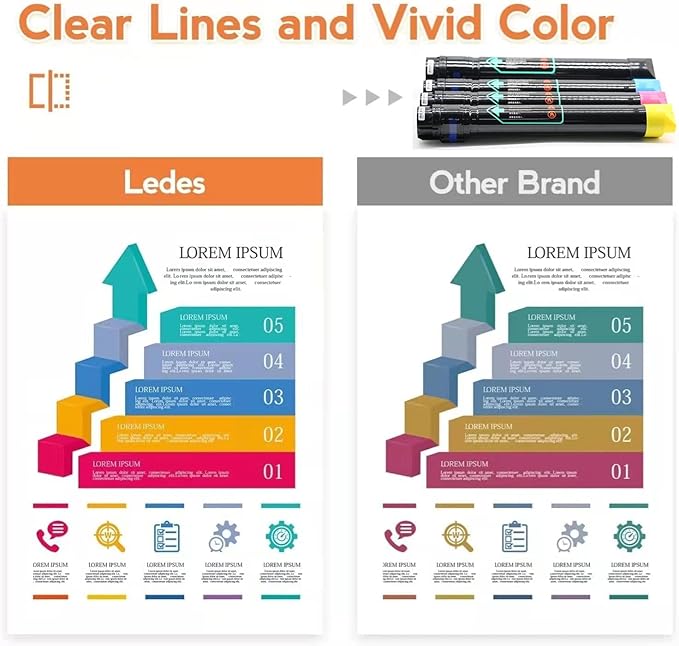 LEDES C8030 Toner Cartridge Replacement for Xerox Altalink C8030 C8035 C8045 C8055 C8070 006R01697 006R01698 006R01699 006R01700, 26,000 Extra High Capacity Toner Cartridge (4 Packs, BCMY)