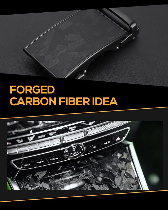 CHAOREN Mens Belt - Mens Ratchet Belt Leather 1 3/8" for Dress Pant - Micro Adjustable Belt Fit Everywhere