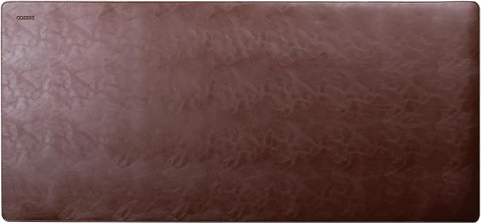 Cossini XL Desk Pad - Large Vegan Leather Desk Mat (17 x 36) - Buttery Smooth Writing, Damage Blocking, Non-Slip, Waterproof - Home Office Computer Desk Protector Blotter Laptop Keyboard Mouse Pad