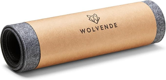 Premium Felt Desk Mat | Large 15.75" x 36" | Multifunctional Desk Pad for Home Office | Mid Gray