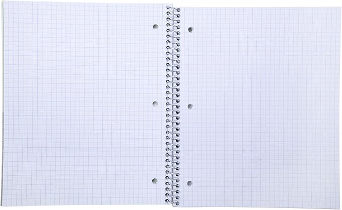 Mintra Office Durable Spiral Notebooks, 1 Subject, (Orange, 4x4 Graph 1pk), 100 Sheets, Poly Pocket, Moisture Resistant Cover, School, Office, Business, Professional