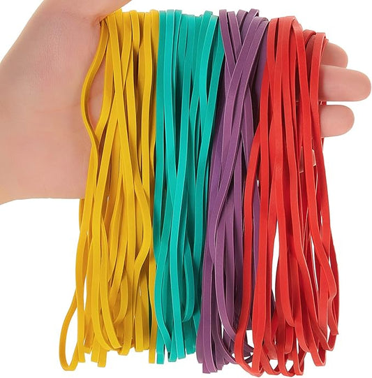 Patelai 480 Pieces Large Rubber Bands Elastic Big Thick Rubber Bands for Office Home Trash Can File Folders Box Packing Supplies(Vintage Color)