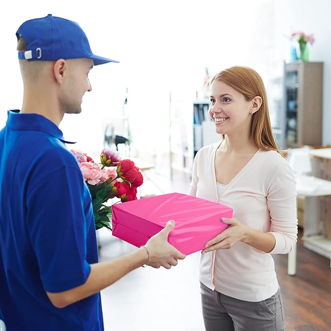 Metronic Pink Poly Mailers 14.5x19 Large Poly Mailers 500 Pack Self-Seal Shipping Bags, Packaging Bags, Shipping Envelopes, Packaging for Small Business, Boutique, Clothing