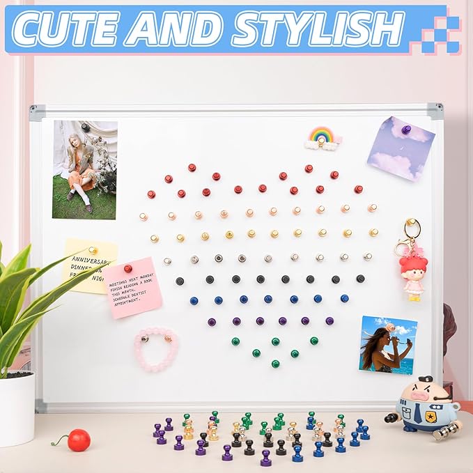 VNDUEEY 20 Pcs Rose Gold Strong Refrigerator Magnets, Ideal for Office, Classroom, Whiteboard, Fridge Magnets