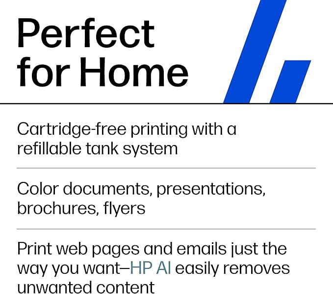 HP Smart Tank 7001 Wireless All-in-One Ink Tank Printer, Scanner, Copier with 2 years of ink included, Best-for-home office, Cartridge-free Refillable, AI-enabled (28B49A)