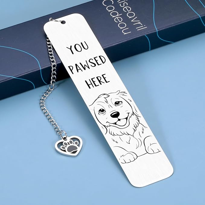 Golden Retriever Gifts, Dog Gifts for Owners Men Women Dog Mom Gifts for Women Book Marks for Reading Women Men, Dog Bookmark for Book Lovers Dog Lovers Cute Bookmarks for Bookish Christmas Birthday