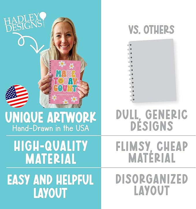 Weekly Appointment Book 2026-2027 - Hourly Appointment Book, Vertical Weekly Planner 2026-2027, Monthly Schedule Books, Retro Daily Planner With Hourly Schedule