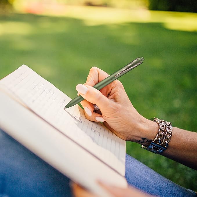 WY WENYUAN Black Ballpoint Pens, Fine Point, 12-pcs, Black Ink, 1.0 mm, Aesthetic School Office Supplies Gift for Her