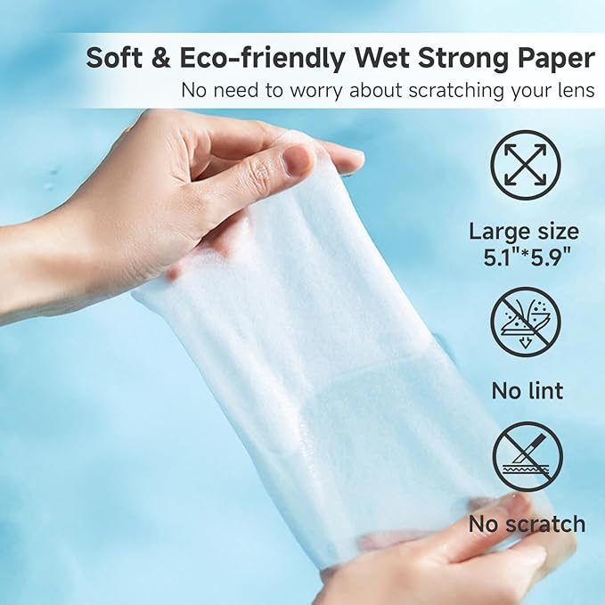 220 Count Anti Fog Lens Wipes for Eyeglasses, [Pre-Moistened Individually Wrapped Wipes] [Non-Scratching & Non-Streaking] Cleaner Wipes for Glasses, Sunglass, Phone Screen Camera Lens, Goggles