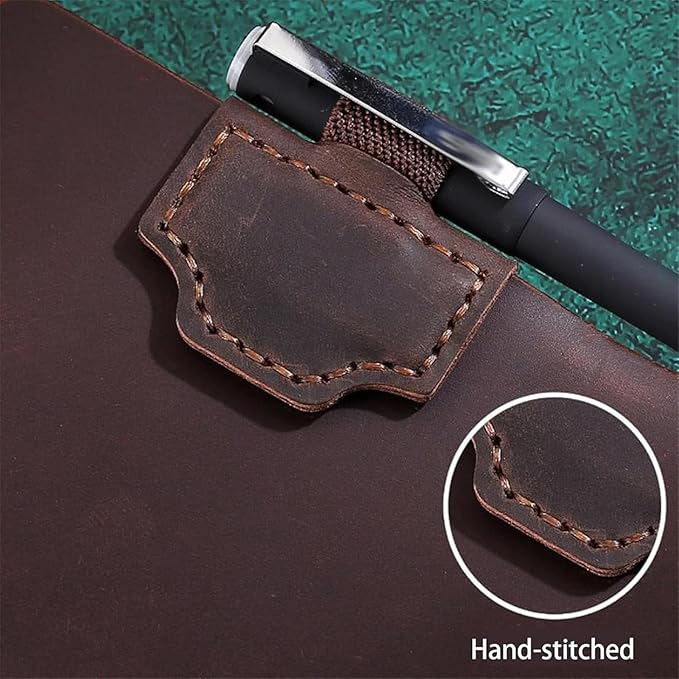 Bookmark with Pen Holder, 2026 New Bygonemark Personalized Magnetic Leather Bookmark, Strong Magnetic for Any Book, Handmade Page Mark Colorful for Booklovers (Blue, J)