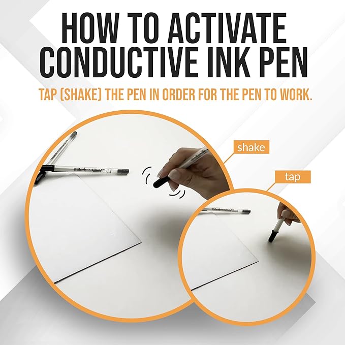 Circuit Scribe Non-Toxic Conductive Ink Pen for Kids Circuit Building Set (10-Pack) | Silver Ink Rollerball Point Pen Kit, Science Experiments, DIY Science Projects (New & Improved Formula)