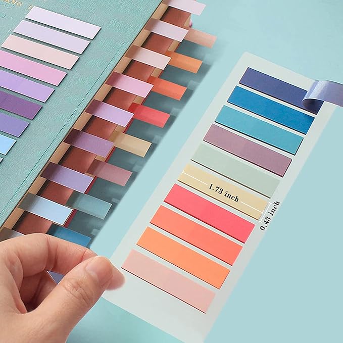 ELII Tabs 800Pcs Sticky Index Tabs Page Markers,Writable and Transparent Sticky Notes Page Tabs Book Markers Label Stickers Index Tabs for Page Marking Classify File (800 pcs Book tabs)