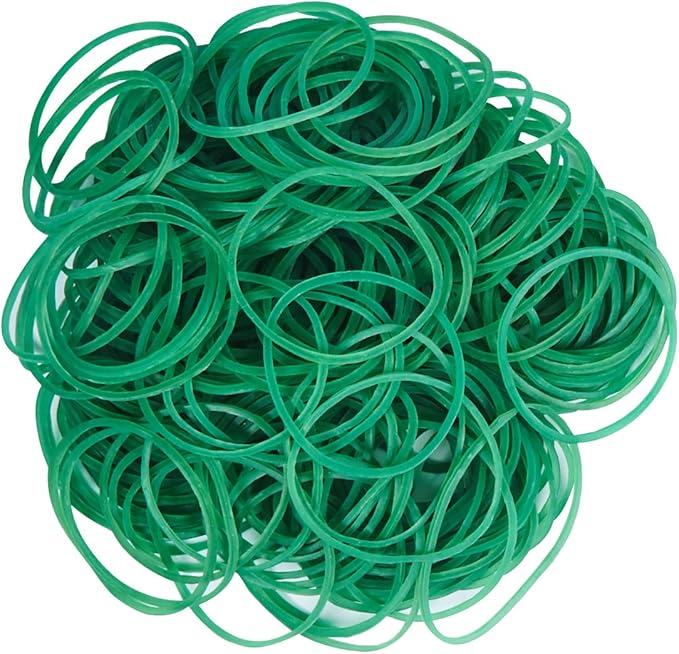 AMUU Rubber Bands 300pcs Green Small Rubber Bands for Office School Home size16 Elastic Band Office School Home Strong Elastic Band Loop Office Supplies