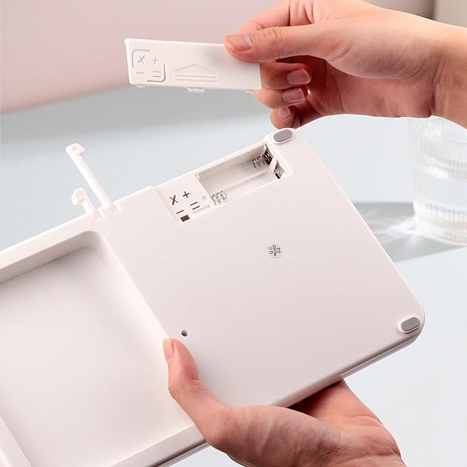 Calculators Desktop with Notepad Writing Tablet,12 Digit Large Button Office Calculator, – Solar & Battery Powered Math Tool with Large Display for Office, Business & Study,School & Home (Purple)