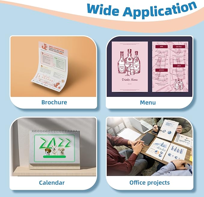 Uinkit 37lb Thin Flyer Paper Glossy 8.5x11 Inkjet 100 Sheets Single Side DIY Chip Bag 135gsm Printer Picture for Inkjet Printer with Dye Ink Letter size A4 Brochure (8.5X11X100)