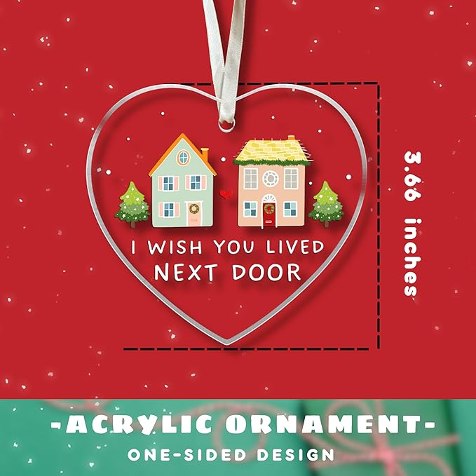 Gifts for Friends Female - Friendship Gifts for Women Friends, Bestie for Women, BFF - Best Friend Christmas Ornaments - Friendship Christmas Ornaments - Acrylic Ornament