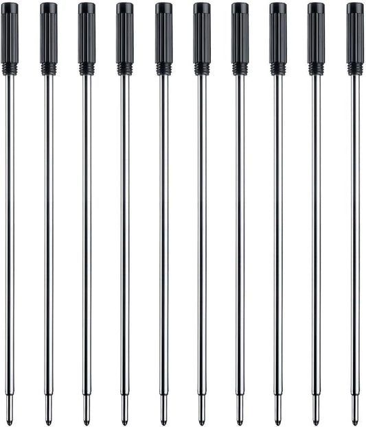 Black Ink Refills (10pcs), Replaceable Pens Refills, 1mm Medium Tip - Black