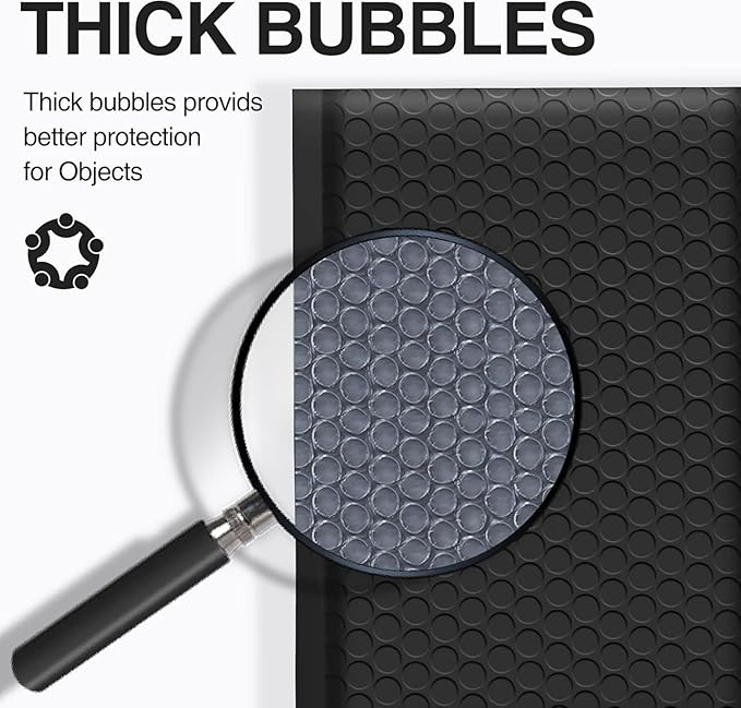 Poly Bubble Mailers 6x10 250 Pack Usable Size 6x9 Black Waterproof Self Seal Adhesive Shipping Bags, Cushioning Padded Envelopes for Shipping, Mailing,Small Business Supplies.