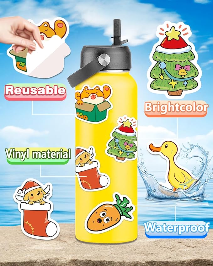 1200 Pcs Stickers for Kids, Cute Water Bottle Stickers for Teens, Kawaii Vinyl Phone Laptop Skateboard Animal Waterproof Sticker, Bulk Aesthetic Sticker Packs for Boys Girls Teacher