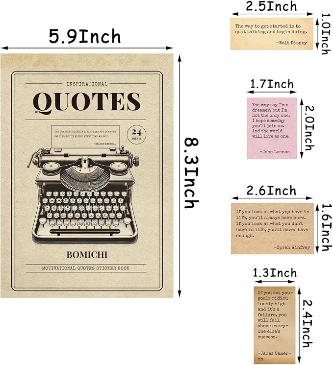 Scrapbook Supplies - 24 Sheets 246 Pcs Word Quote Stickers, Junk Journal Supplies for Scrapbooking, Bullet Journal, DIY Craft Card Making