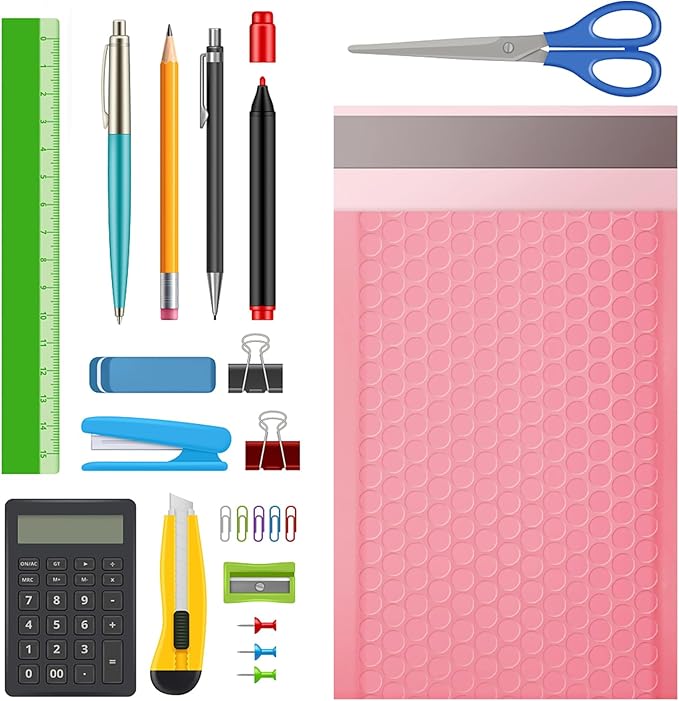 packbabol Bubble Mailers, 4x7 Inch Padded Bubble Mailers Pack of 50 Bubble Envelopes Opaque Self Seal Adhesive Waterproof Bags for Shipping and Packaging (Pink, 4x7-50)