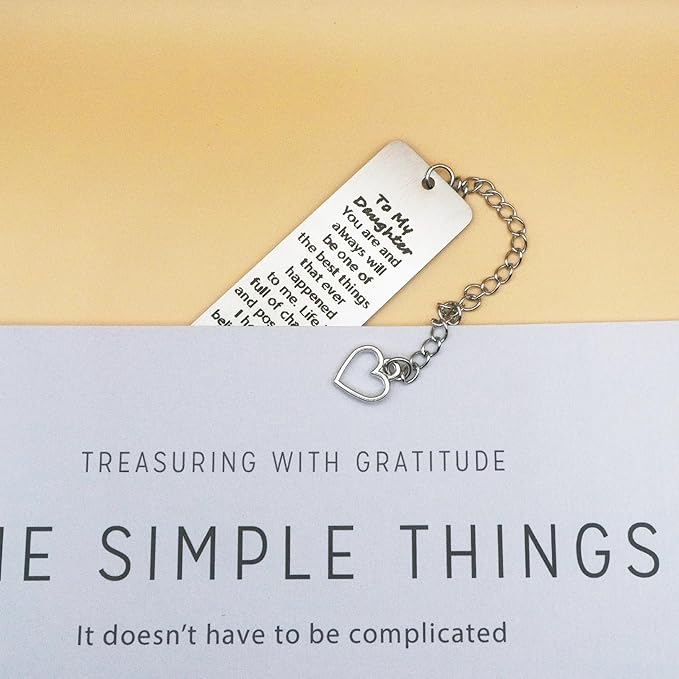 Daughter Birthday Gifts to My Daughter Christmas Bookmark Gifts for Her Inspirational 16th 18th 21st Birthday Gifts for Teen Girls Stepdaughter Back to School Graduation Stocking Stuffers