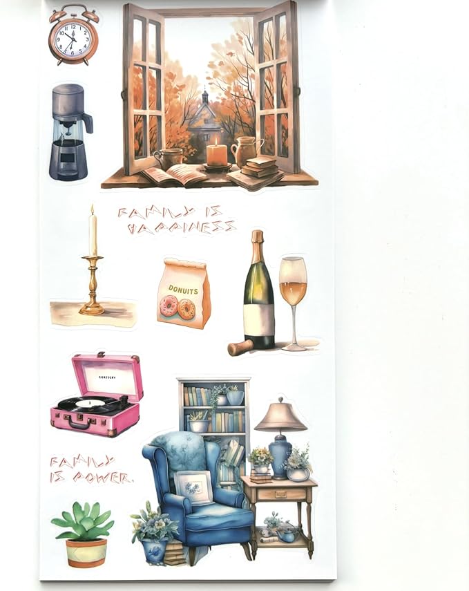 Aesthetic Journaling Sticker Books for Adults - Pre-Cut Scrapbook Stickers Vintage 20 Sheets Junk Journal Supplies Watercolor Scrapbooking Stickers Planner Cottagecore Decorative DIY Arts Craft Making