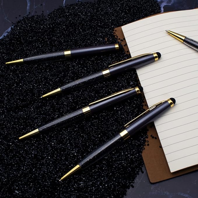 Ancolo Personalized Gift Pens - Ballpoint Pen with Stylus Tip Stylish Pens, Premium Crystal Diamond Pen, Engraved Your Logo or Slogan Perfect for Graduate Lawyer/Professor 10PCS/ Pack…