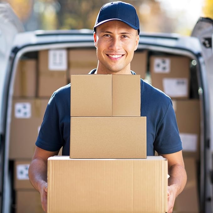 Eupako 6x6x6-Small-Shipping-Boxes-30-Pack-Brown-Corrugated-Box-Mailers, Cardboard Boxes for Packaging Small Business, Mailing