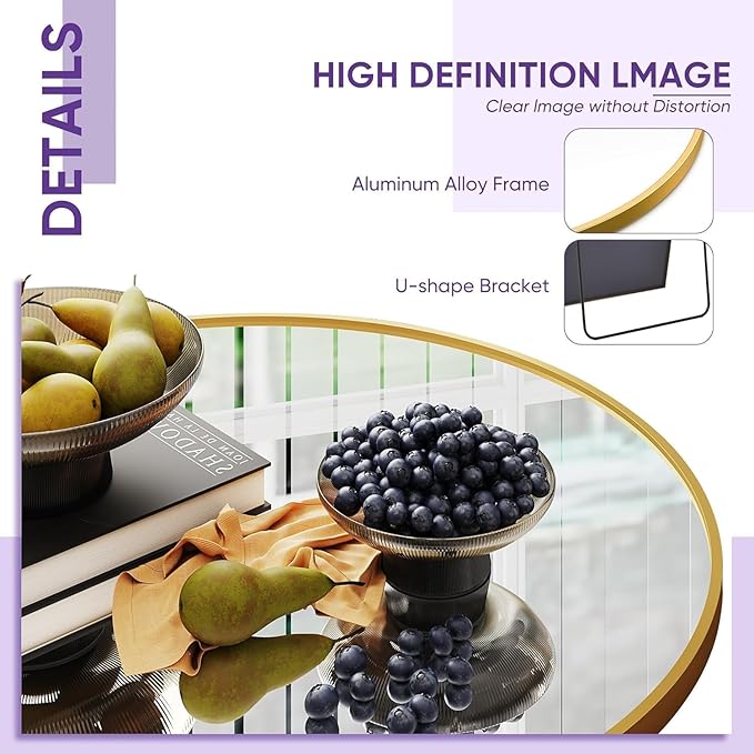 Full Length Mirror, 91"x46" Oversized Floor Mirror Freestanding, Full Body Mirror Floor Standing Mirrors with Stand, Hanging Mounted Mirrors for Bedroom Living Room, Gold, Arched Style