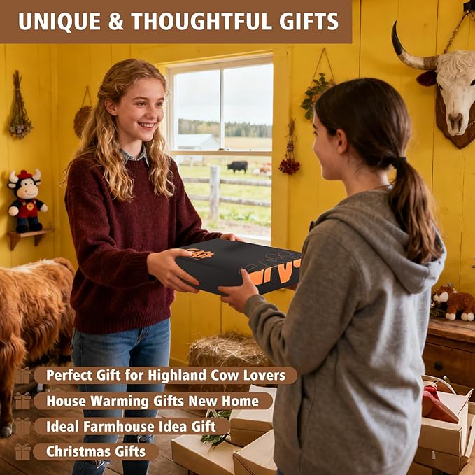 Highland Cow Kitchen & Bathroom Decor, Gifts for Women, 3D Kitchen Countertop Decor, Cute Paper Towel Holder for Home Indoor Table Accessories, Housewarming Gift