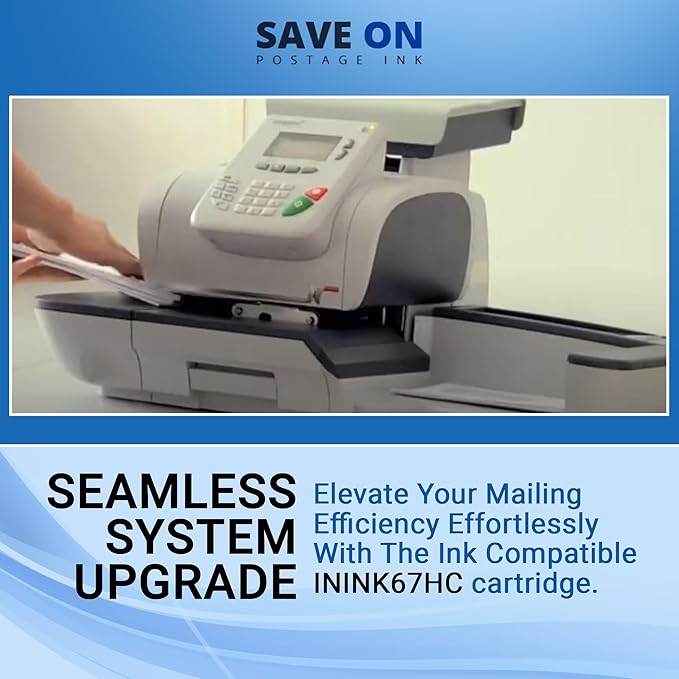 Save On Postage Ink Compatible ININK67HC Quadient Neopost Compatible Ink Cartridge - High Capacity for in Series 600/700/750 Mailing Machine Bases