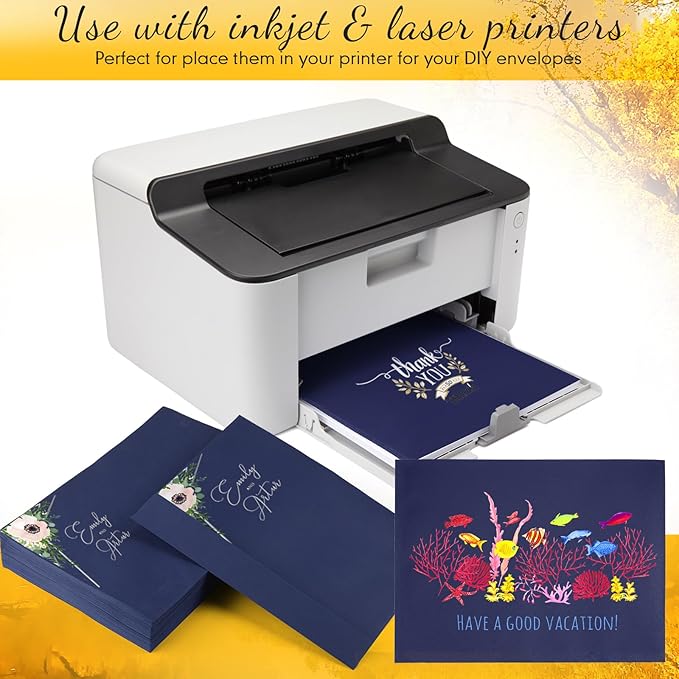 Crtiin 100 Pcs 9 x 12 Open End Booklet Envelopes 80 lb 120gsm Catalog Envelopes with Closure for Mailing Catalog Financial Document Magazine Pamphlet Business(Navy)