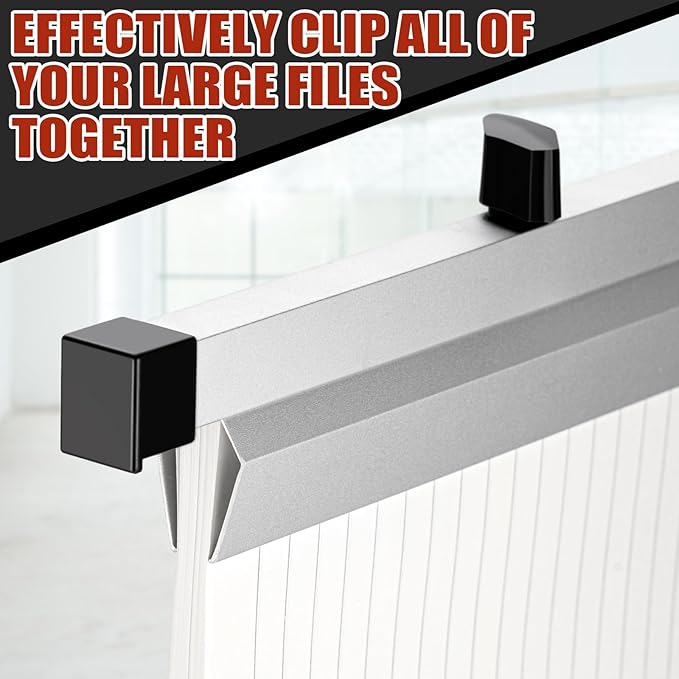 Estune Blueprint Hanging Clamps Binding Strips Storage for Construction Paper Poster Plans Drawings Arts (12, 30 Inches)