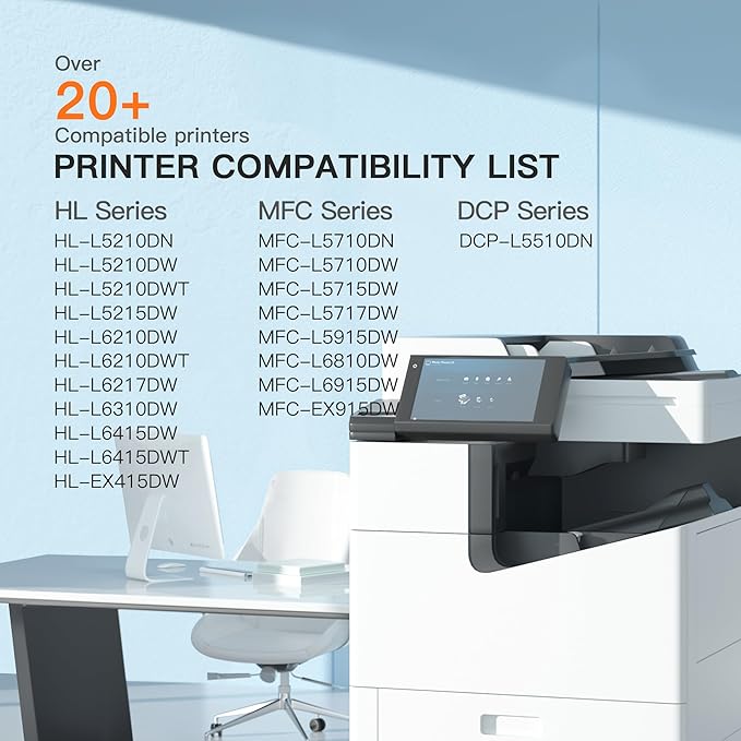 E-Z Ink TN920XL TN920 Toner Cartridge HL-L6210DW: Compatible for Brother TN-920XL TN-920 High Yield to Use with HL-L6210DW HL-L5210DW HL-L6210DWT HL-L5210DN HL-L5210DWT Printer (4 Black, with Chip)