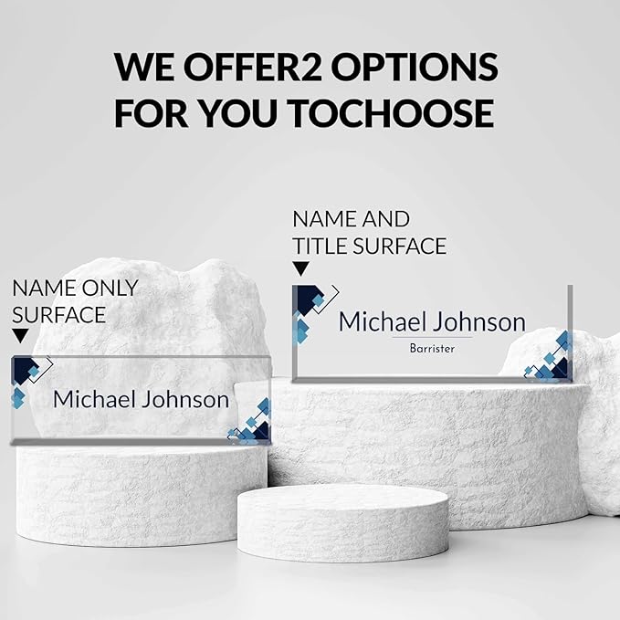 Desk Name Plate Personalized, Custom Name Plate for Desk, Acrylic Desktop Accessories, Office Gift & Decor for Women Men, Teacher Nurse Boss Employee Appreciation Gifts